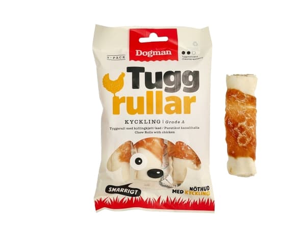 DOGMAN Tyggerull m. kylling 3-p 10cm 10cm