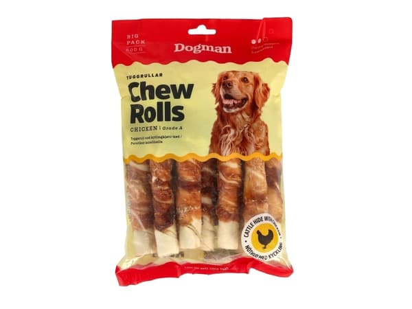 Dogman Tuggrullar Med Kyckling 10p Vit 17,5cm 17,5cm