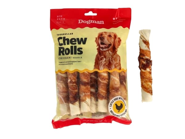 Dogman Tuggrullar Med Kyckling 10p Vit 17,5cm 17,5cm