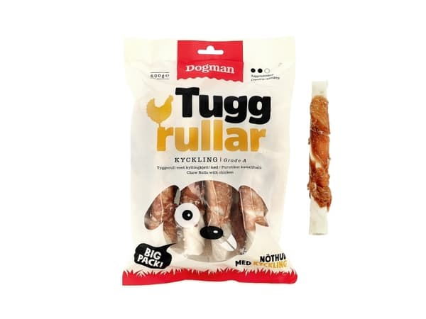Dogman Tuggrullar Med Kyckling 10p Vit 17,5cm 17,5cm