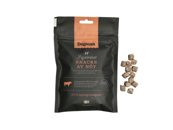 Frysetørret snacks af okse 50g