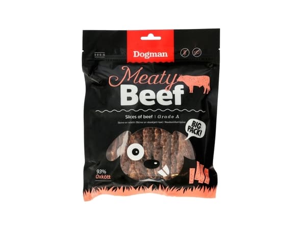 Dogman Meaty Slices Of Beef Hundgodis 300g