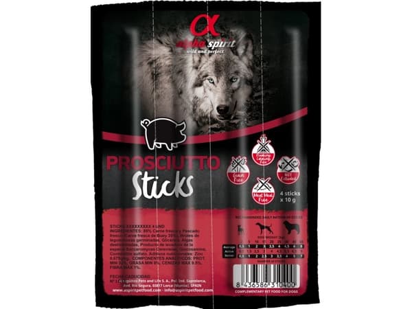 Ham Ristra Sticks, 4 stk., AlphaSpirit - (16 pk/ps)