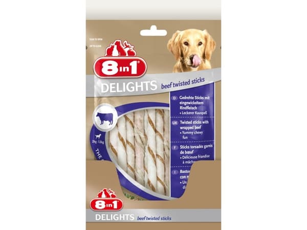 8 in 1 8in1 Delights beef twisted 35 stk.