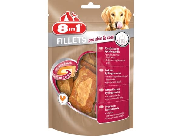 8 in 1 8in1 Fileet Pro Skin&amp;Coat 80g - (8 kpl/ps)