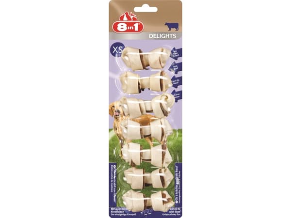 8 in 1 8in1 Delights puruluut Naudanliha XS - (6 kpl/ps)