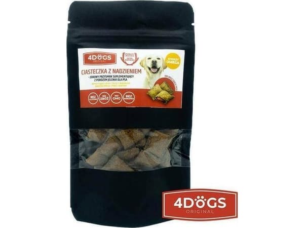 4DOGS Cookies with Antlers Skin/Hår 60g