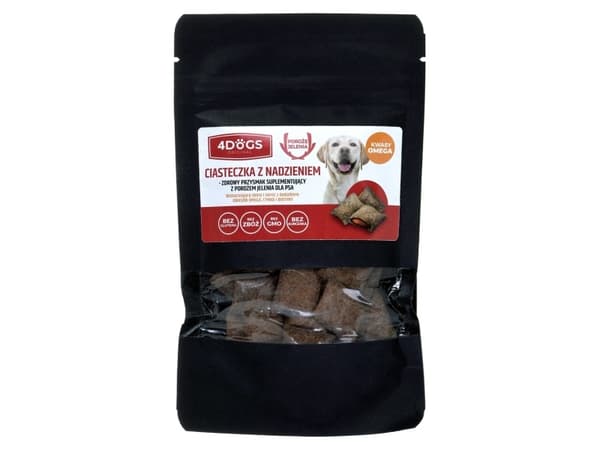4DOGS Cookies with Antlers Skin/Hår 60g