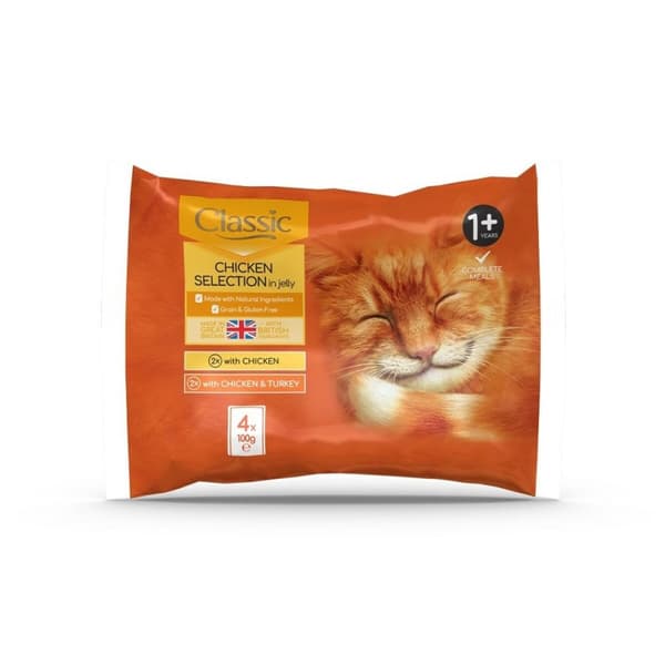 Kattmat Butcher's Classic Collection mix Kyckling Kalkon 100 L 4 x 100 g