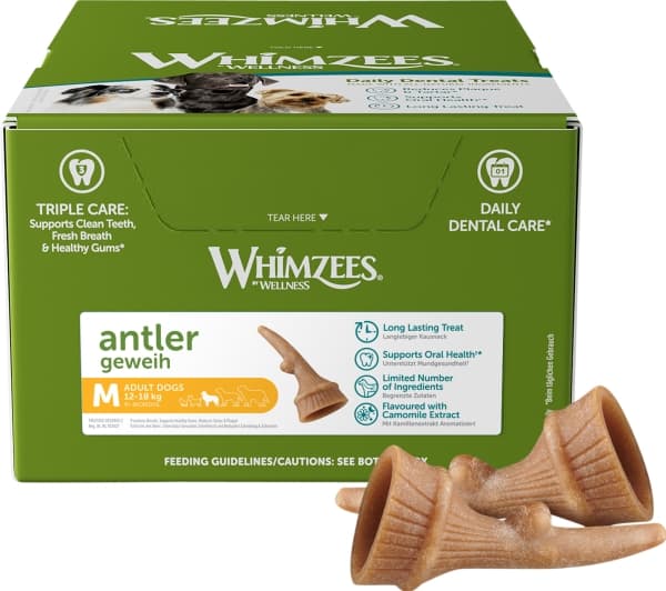 Whimzees Occupy Antler M, 30 g, bulk - (66 pk/ps)