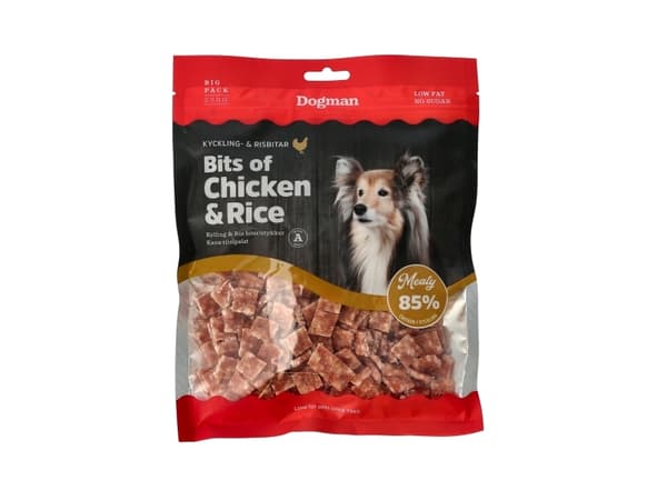 Dogman Bits Of Chicken & Rice Hundgodis 250g