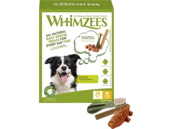 Whimzees Variety M, 28 stk, 840 g, box