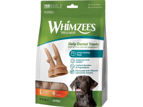 Whimzees Occupy Antler L, 6 stk, 360 g MP - (6 pk/ps)