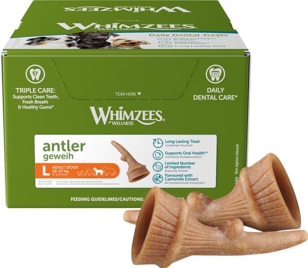 Whimzees Occupy Antler L, 60 g, bulk - (22 pk/ps)