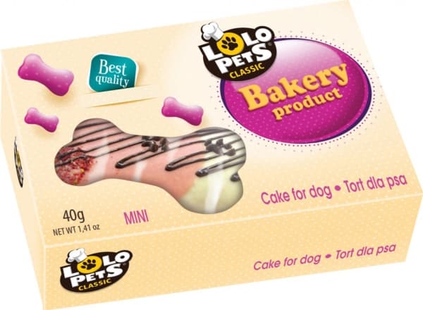 Lolo Pets Mini kage til hund, forest fruits, 40 g - (10 pk/ps)