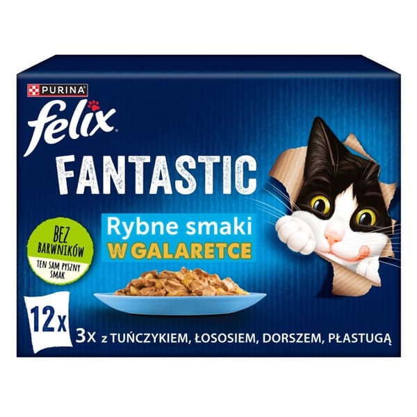 FELIX Fantastic Fish - kissan märkäruoka - 12x85g