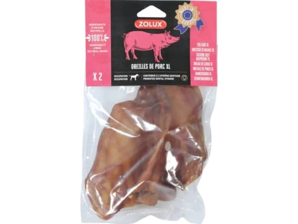 ZOLUX Kuivatut sian korva - koiran herkku - 2 x 160g