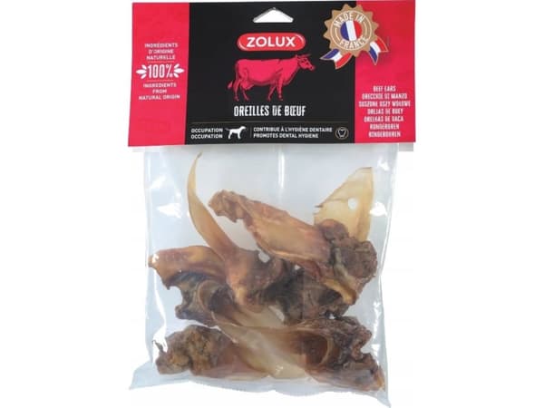 Zolux ZOLUX Naturlig koiran herkku Naudanlihan korva 400g