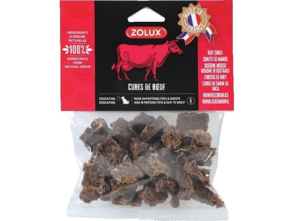 ZOLUX naudanlihakuutiot - koiran herkku - 100g