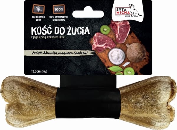 SYTA MICHA Kiivi kookospähkinällä - hund tygge - 13,5 cm