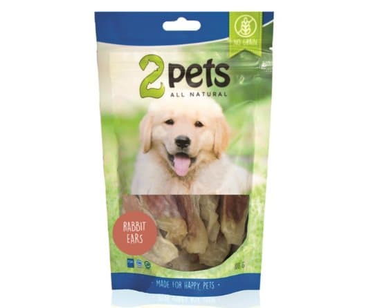 2pets Dogsnack Rabbit Ears With Rabbit Meat - 6x100g