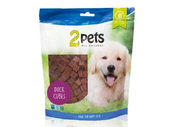 2pets Dogsnack Duck Cubes - 5x400 g