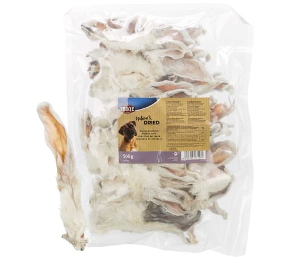 Kaninöron med päls - 1 kg