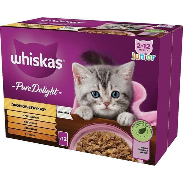 Kattmat Whiskas Kyckling Kalkon Anka Fåglar 12 x 85 g