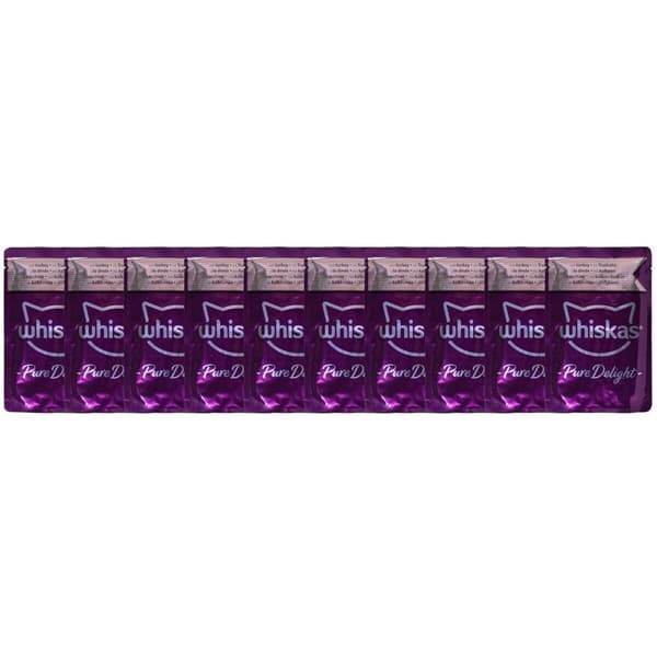 Kattmat Whiskas Pure Delight Kyckling Kalkon Anka Fåglar 40 x 85 g