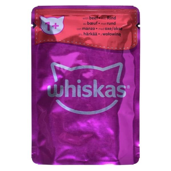 Kattmat Whiskas Classic Meals Kyckling Kalvkött Lamm Fåglar 80 x 85 g