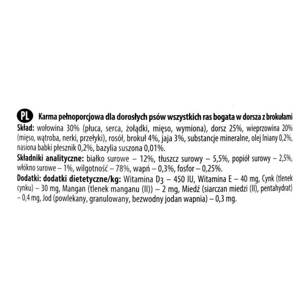 Våt mat Dolina Noteci Premium Torsk Broccoli 800 g