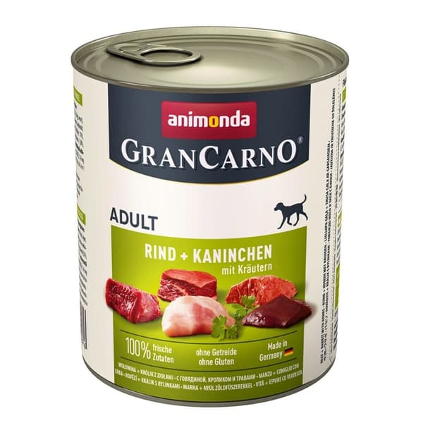 Våt mat Animonda GranCarno Adult Kalvkött Kanin 800 g