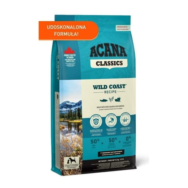 Foder Acana Classics Wild Coast Vuxen Lax Fisk 14,5 kg