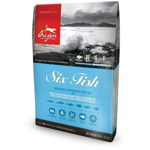Foder Orijen Six Fish Vuxen Fisk 6 Kg