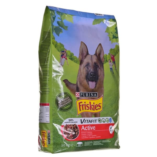 Foder Purina Friskies Active Vuxen Kalvkött 10 kg