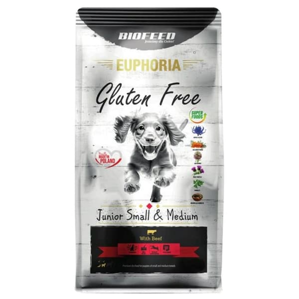 Foder Biofeed Junior Small & Medium Kalvkött 12 kg