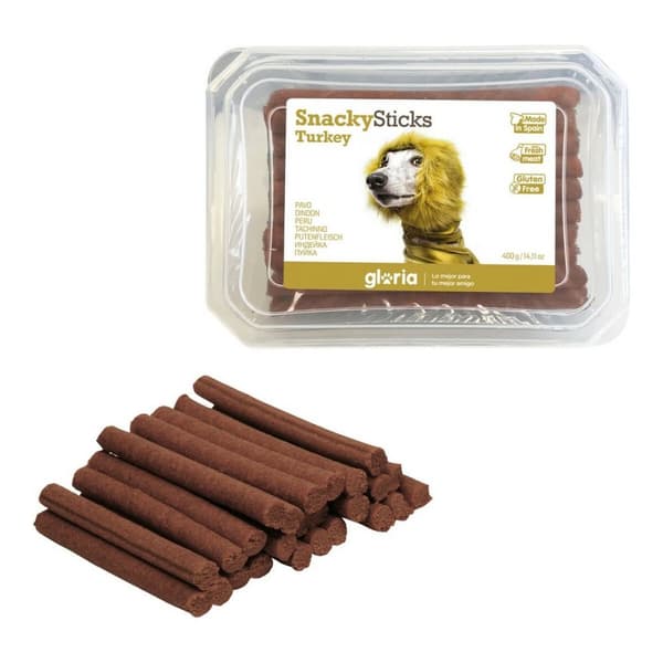 Hundgodis Gloria Snackys Sticks Kyckling Kalkon Små stänger (350 g)