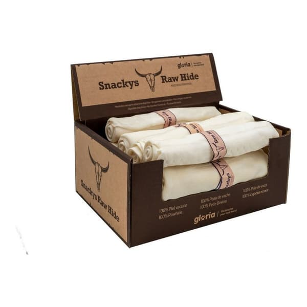 Hundgodis Gloria Snackys Rawhide 20-23 cm Rulle 12 antal