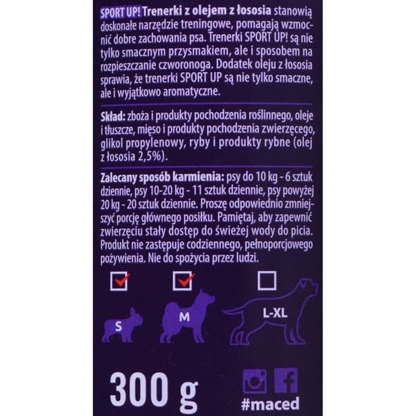 Hundgodis Maced Sport Up! Lax Kött 300 g