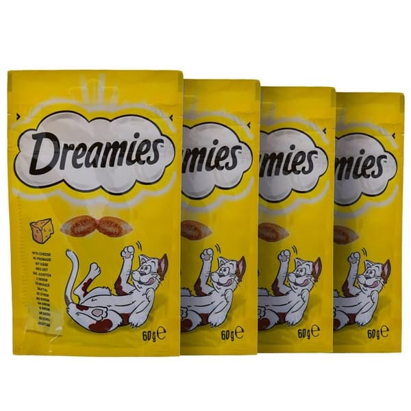 Snack for Cats Dreamies Variety 12 x 60 g Kyckling Lax Ost