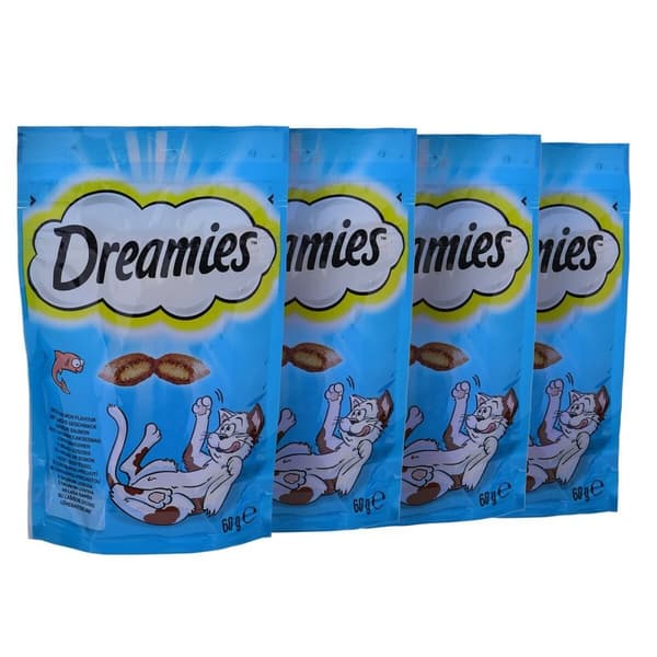 Snack for Cats Dreamies Variety 12 x 60 g Kyckling Lax Ost
