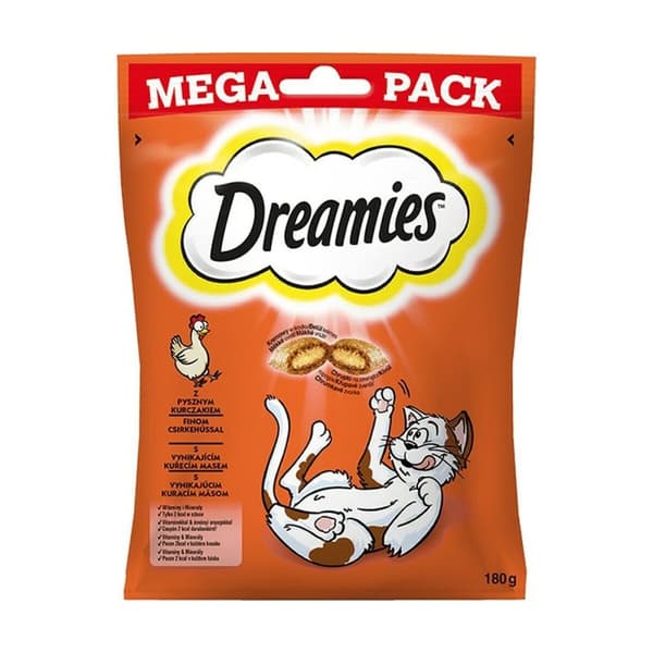 Snack for Cats Dreamies 180 g Makeiset Kana 180 ml