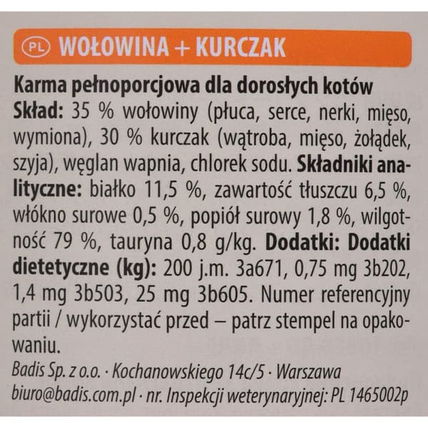 Kissanruoka Animonda Carny Kana Nauta 800 g