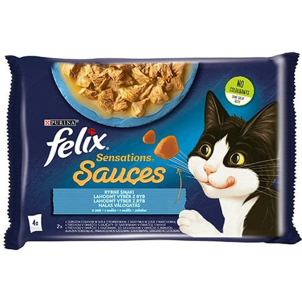 Kissanruoka Purina Felix Sensations Turska Porkkana Tomaatti 4 x 85 g