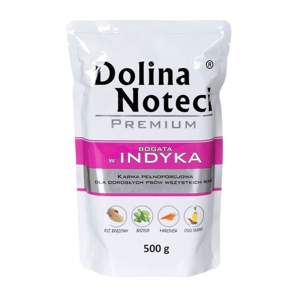 Kostea ruoka Dolina Noteci Premium Turkki Kasvis 500 L 500 g