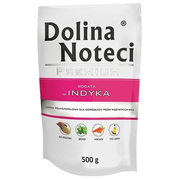 Kostea ruoka Dolina Noteci Premium Turkki Kasvis 500 L 500 g