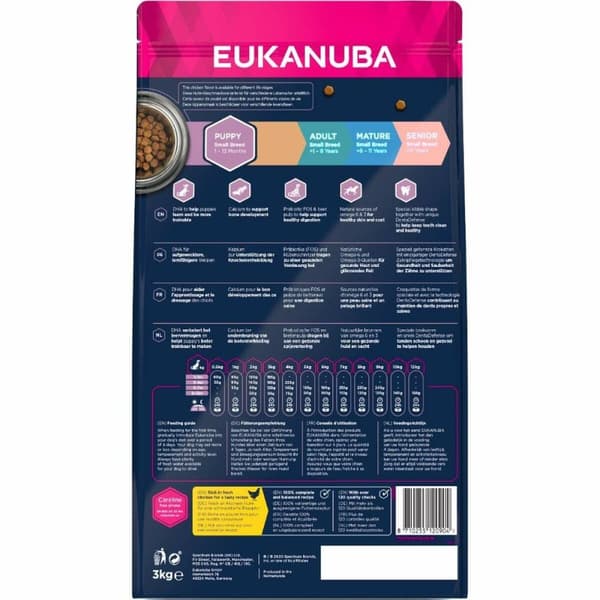 Rehu Eukanuba Growing Puppy Small Breed Lapset / junior Kana 3 Kg