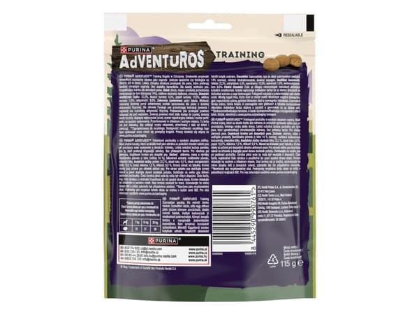 PURINA Adventuros Training koiran herkku hirvenlihaa - 6x115g