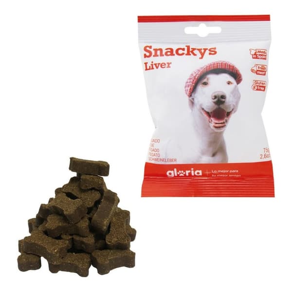 Hundesnack Gloria Display Snackys Lever (30 x 75 g)