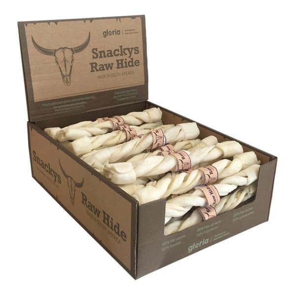 Hundgodis Gloria Twin Stick Rawhide Seg 50 antal